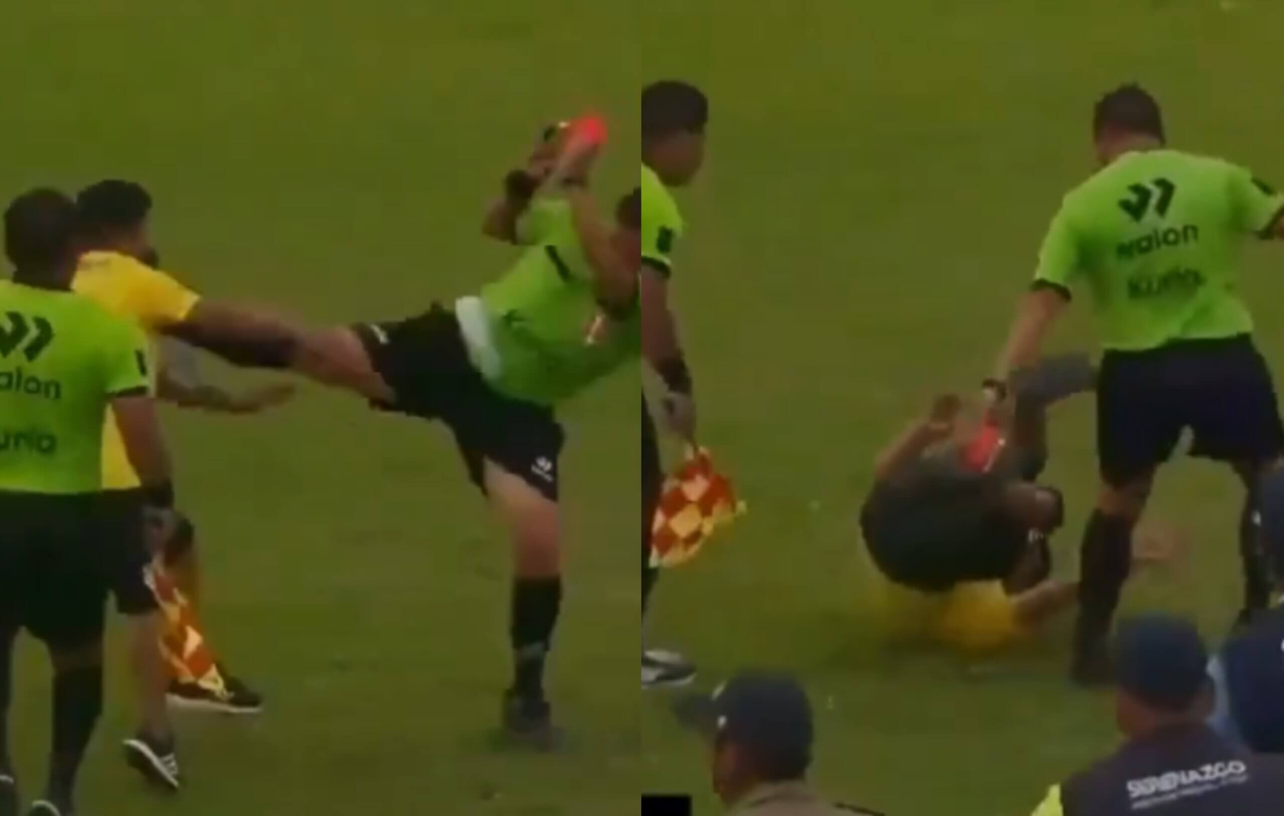 VIDEO Také niečo ste ešte nevideli! Futbalový rozhodca knokautoval trénera