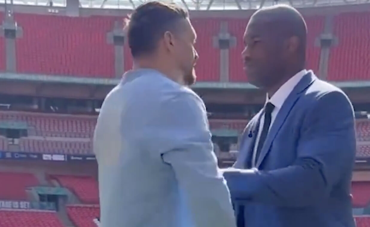 VIDEO Prvý staredown a hneď konflikt: Dubois zaútočil na Usyka!
