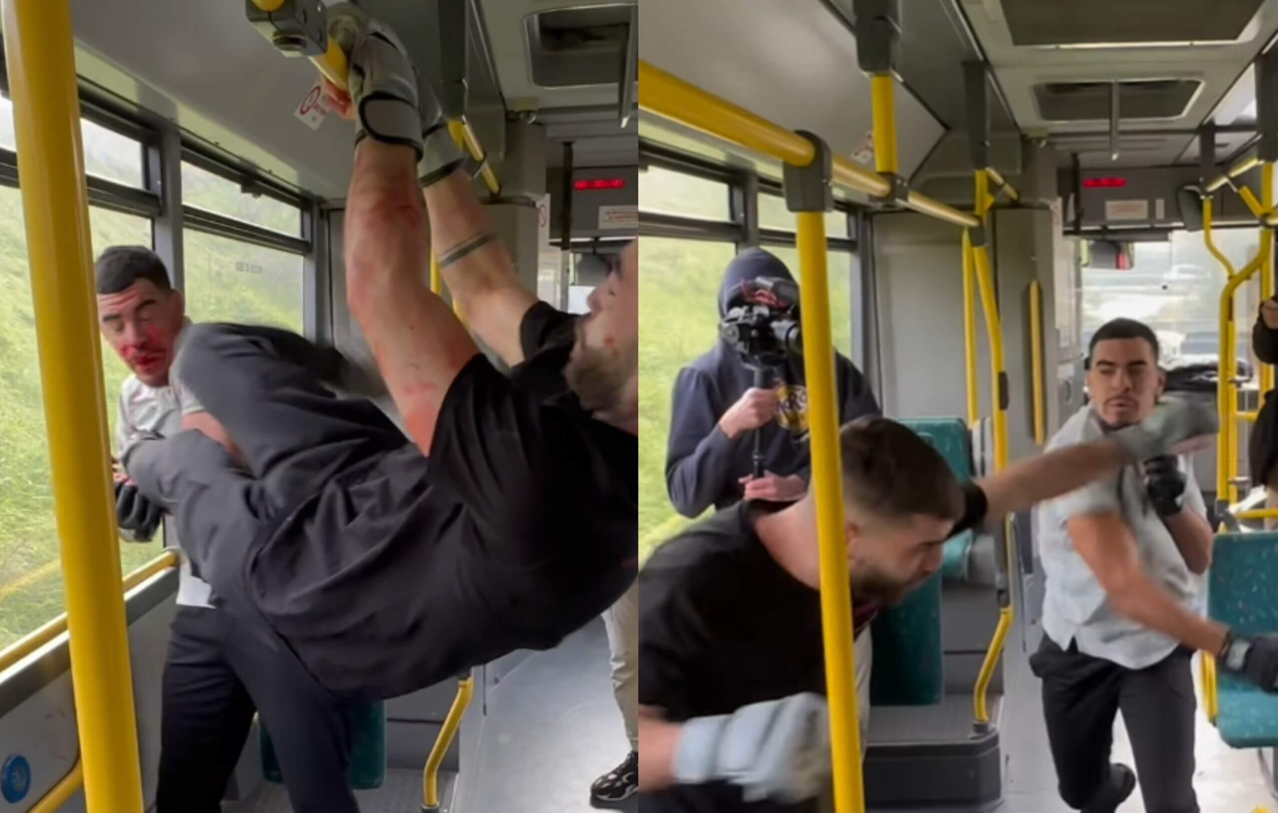 VIDEO Krv tiekla potokom! Zápasníci sa pobili priamo v MHD