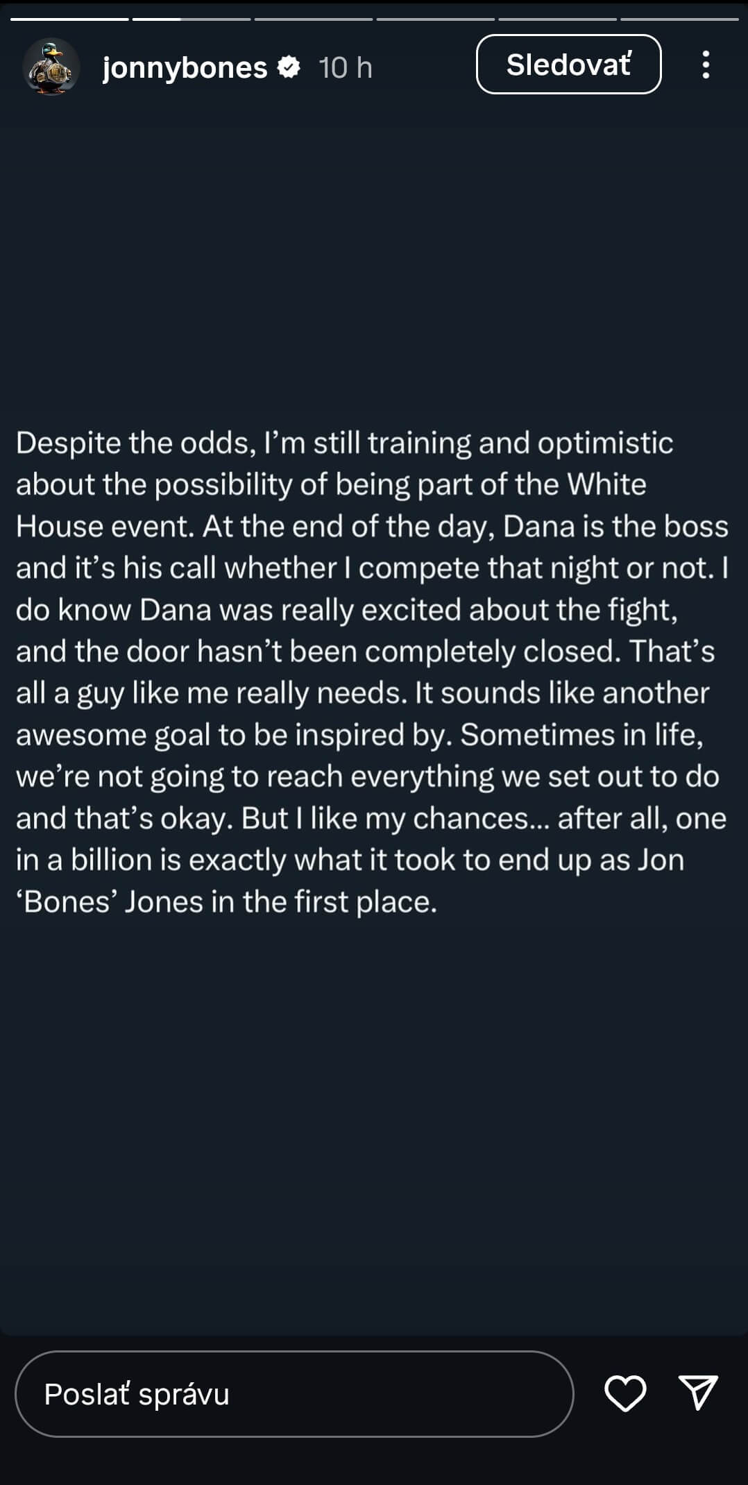 Jon Jones reakcia